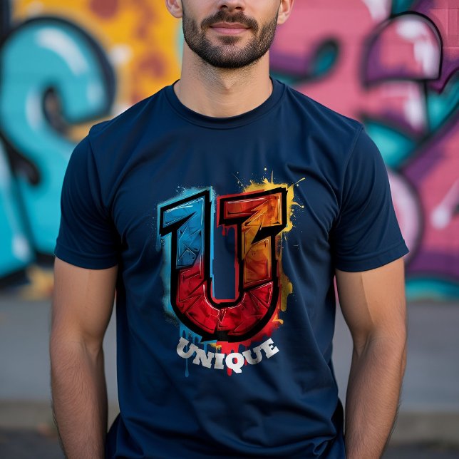 "U" Got the Look: Customizable Graffiti Monogram T-Shirt (Creator Uploaded)