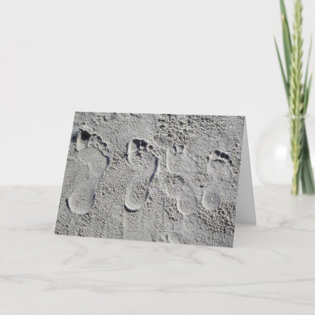 U HAVE LEFT FOOTPRINTS ON OUR HEART-CHRISTMAS CARD (Front)