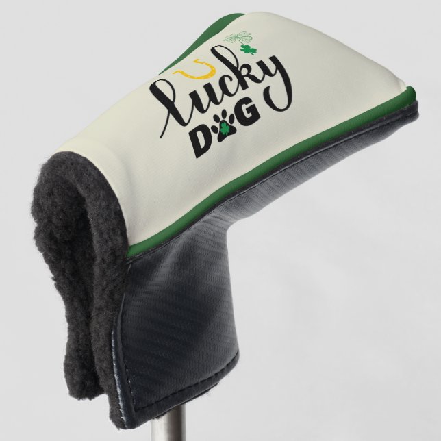 U Lucky Dog Putter Golf Head Cover (3/4 Front)