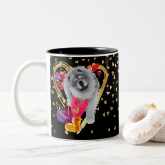 U MAKE MY HEART GO BLING - Blue Chow mug