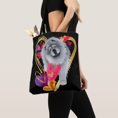 U MAKE MY HEART GO BLING _ Blue Chow tote 