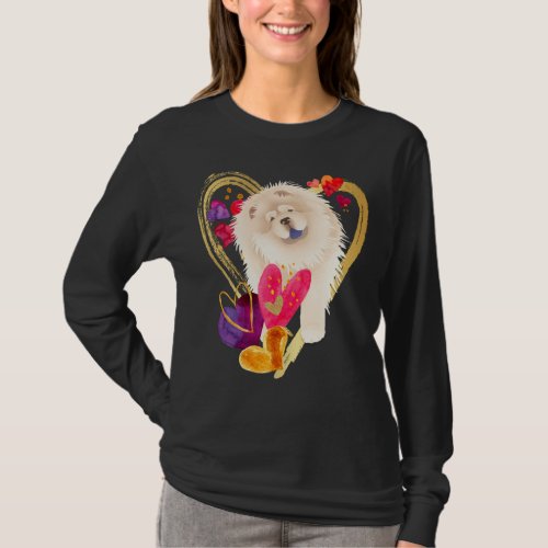 U MAKE MY HEART GO BLING _ Cream Chow blk shirts 