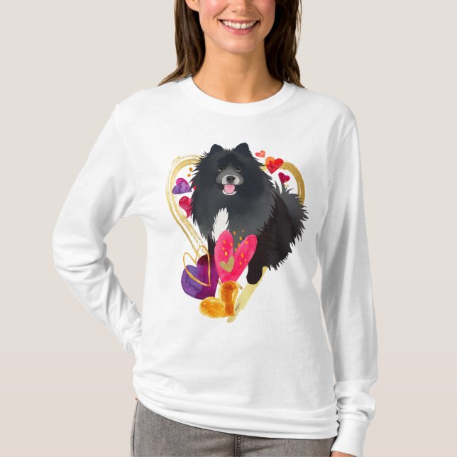 U MAKE MY HEART GO BLING -Lapphund white shirts (Front)