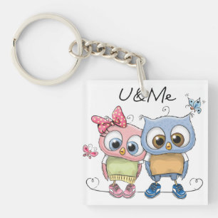 U & Me Best Friends Owl Keychain - Sweet Woodland