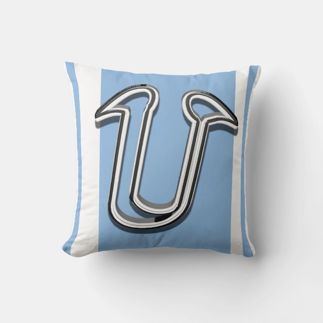 U Monogrammed Pillow (Front)