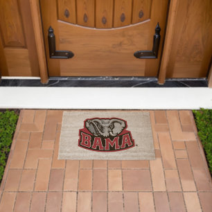 U of A Elephant Mascot with BAMA Wordmark Fiber Doormat