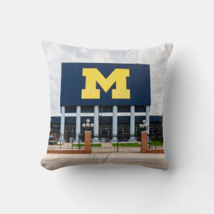 U of M Throw Pillow, University of Michigan Decor Throw Pillow
