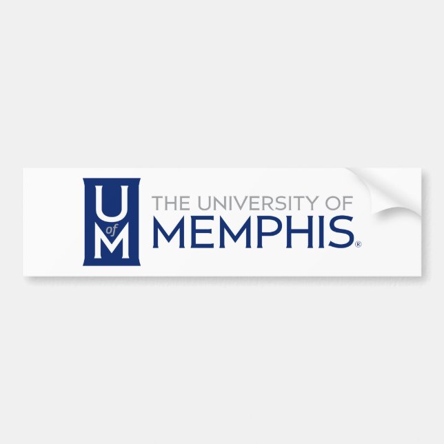 U of M University of Memphis Bumper Sticker (Front)