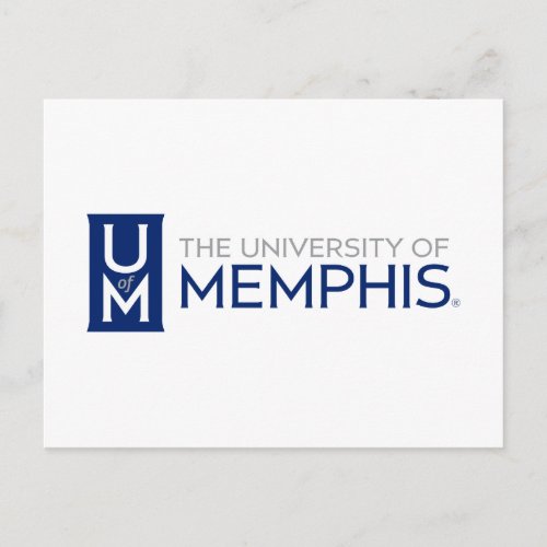 U of M University of Memphis Postcard