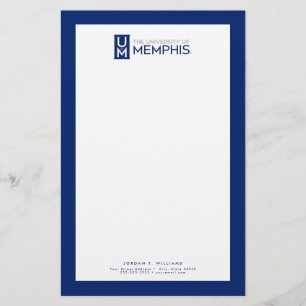 U of M University of Memphis Stationery