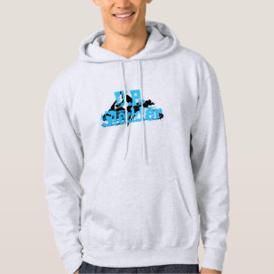"U.P. Sledder" Ash colored UP snowmobile hoodie