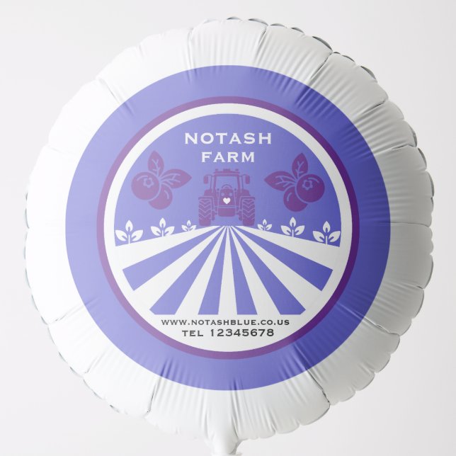 U-Pick Blueberry Farm Promotion Balloon (Front)