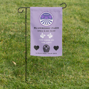 U-Pick Blueberry Farm Promotion Garden Flag