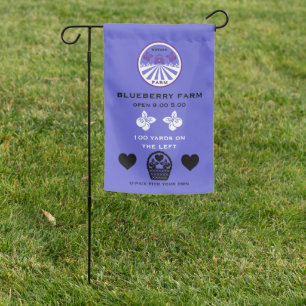 U-Pick Blueberry Farm Promotion Garden Flag