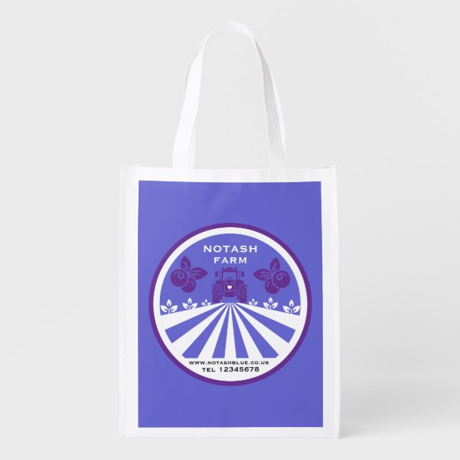 U-Pick Blueberry Farm Promotion Grocery Bag (Front)