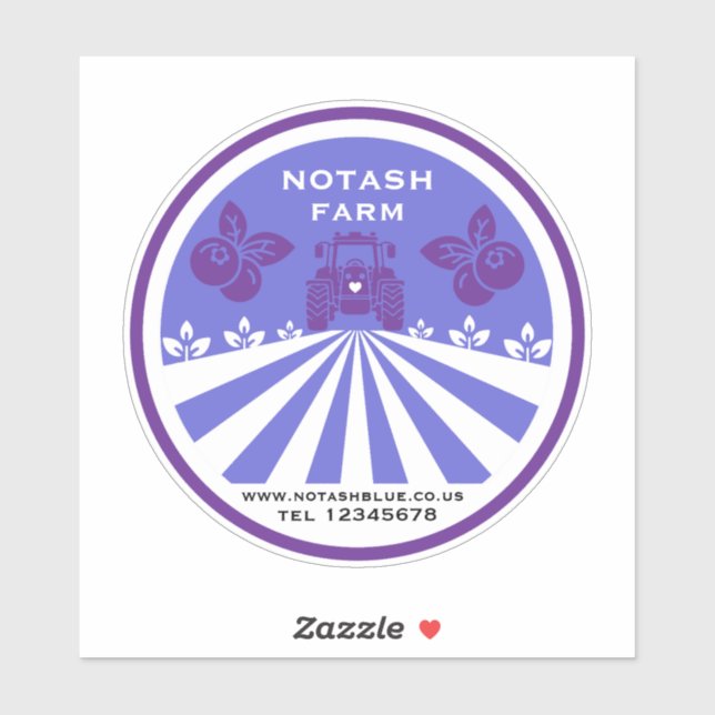 U-Pick Blueberry Farm Promotion Sticker (Sheet)