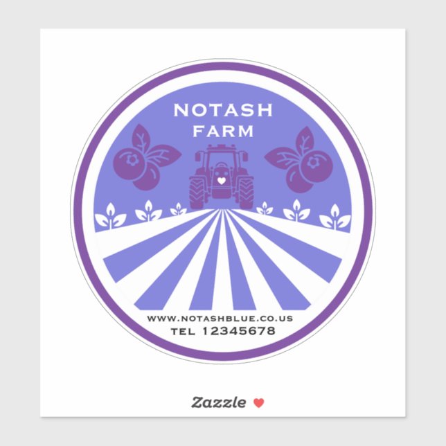 U-Pick Blueberry Farm Promotion Sticker (Sheet)