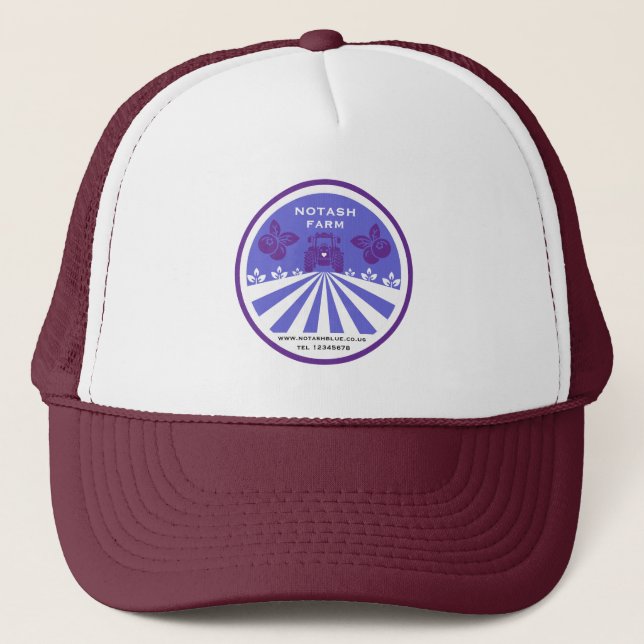 U-Pick Blueberry Farm Promotion Trucker Hat (Front)