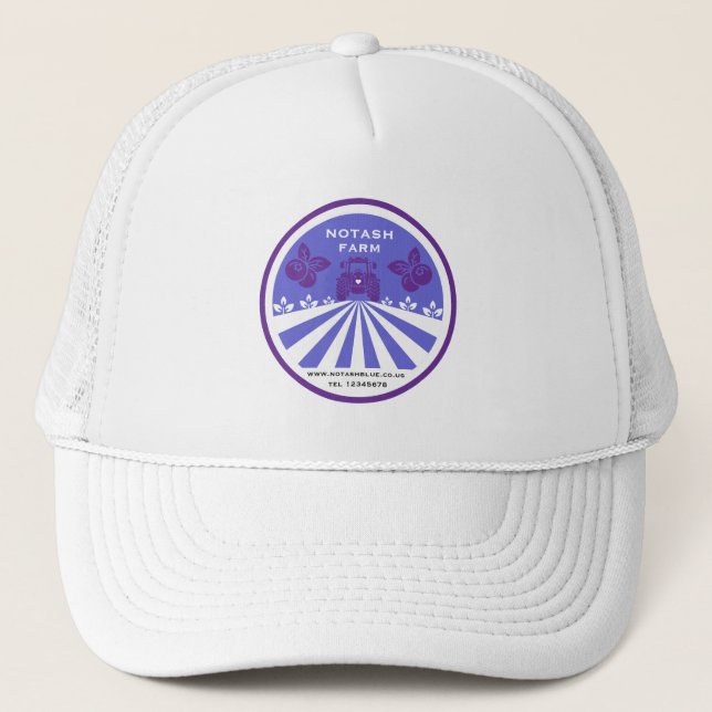 U-Pick Blueberry Farm Promotion Trucker Hat (Front)