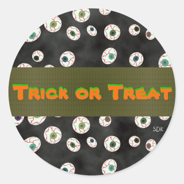U Pick Color/Floating Eye Ball Candy Envelope Seal (Front)