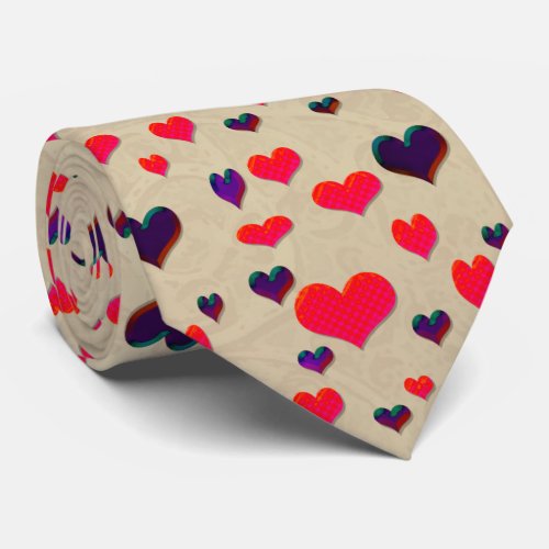 U Pick Color Valentines Day  Fluttering Hearts Tie