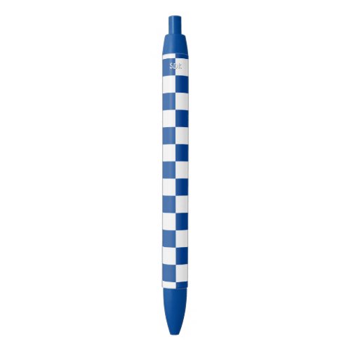 U_pick Color White Checkered Tiles Blue Ink Pen