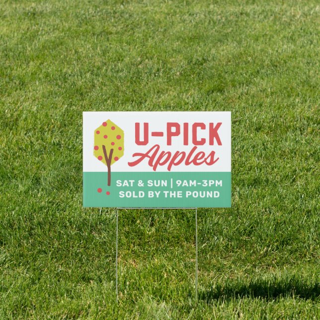U-Pick Farm Apples Sign (Insitu)