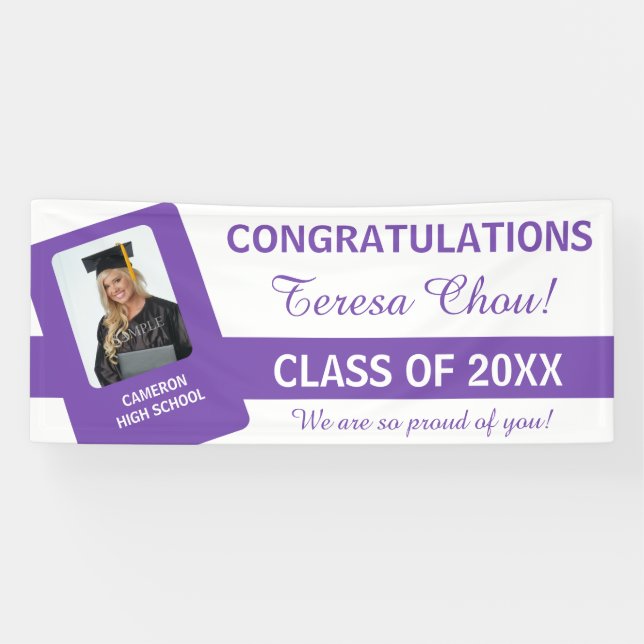 U-Pick School Colors w/Purple UPSC Banner (Horizontal)