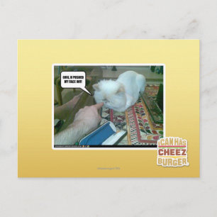 U pushed my face in! postcard