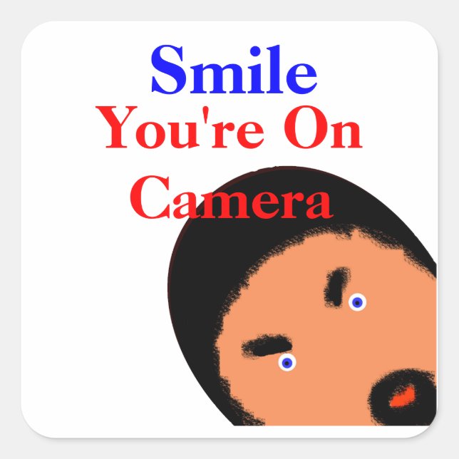 U R Being Watched! Square Sticker (Front)