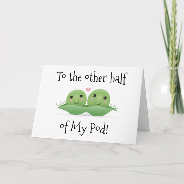 U R THE OTHER HALF OF MY POD=TWIN=BIRTHDAY WISHES CARD (Front)