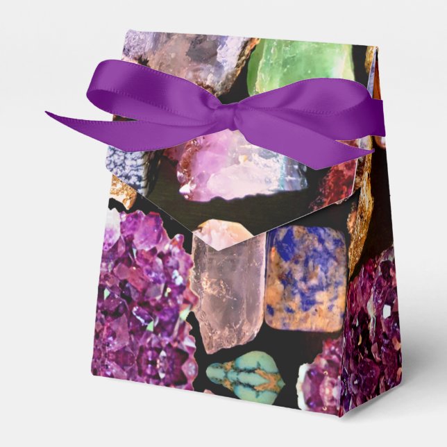 U Rock! Colorful Gemstone Favor Box Personalized (Front Side)