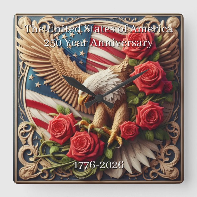 U.S.A. 250th Anniversary Wall Clock (Front)