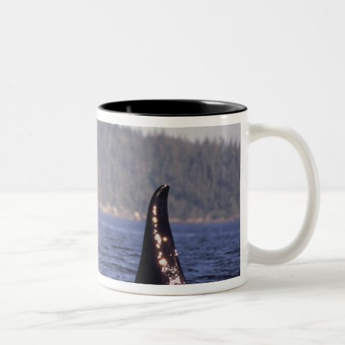 USA Alaska Inside Passage Surfacing Orca Two_Tone Coffee Mug