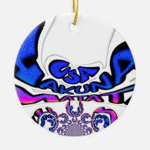 U.S.A beautiful amazing text quote design Ceramic Ornament