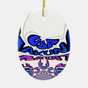 U.S.A beautiful amazing text quote design Ceramic Ornament