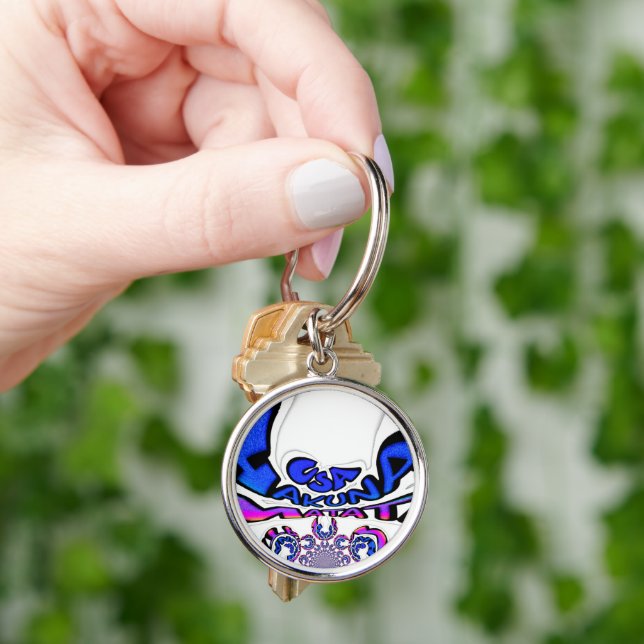 U.S.A beautiful amazing text quote design Keychain (Hand)