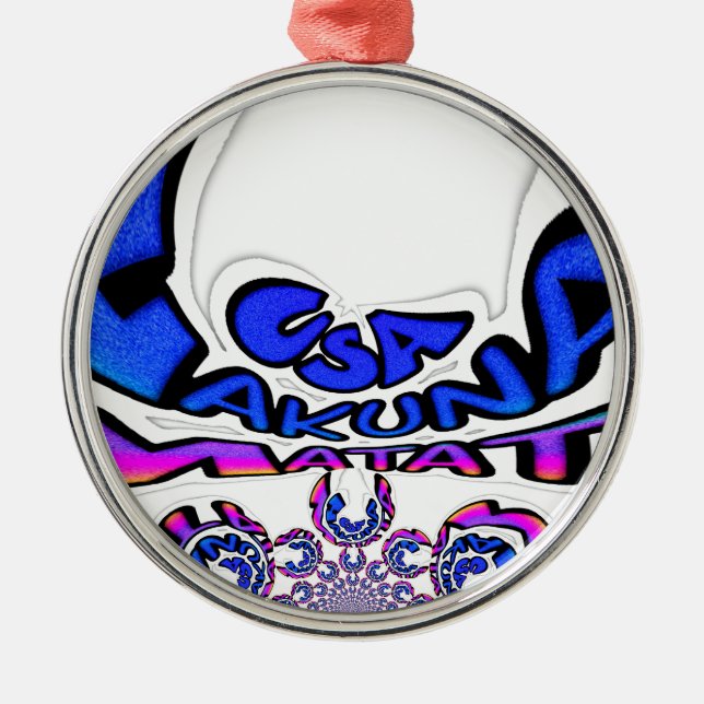 U.S.A beautiful amazing text quote design Metal Ornament (Front)