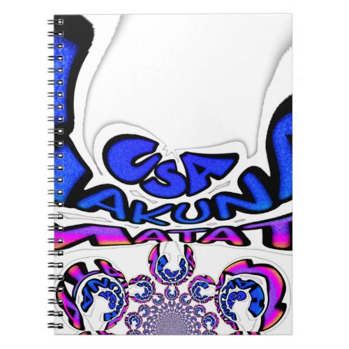 USA beautiful amazing text quote design Notebook