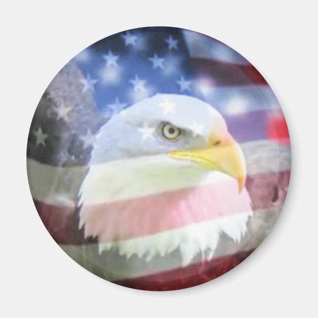 U.S.A. Eagle & Flag Magnet (Front)