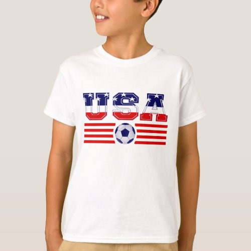 USA FLAG AND SOCCER T_Shirt