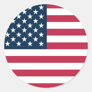 U.S.A. Flag Classic Round Sticker
