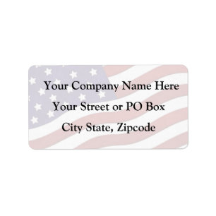 U.S.A. Flag Label