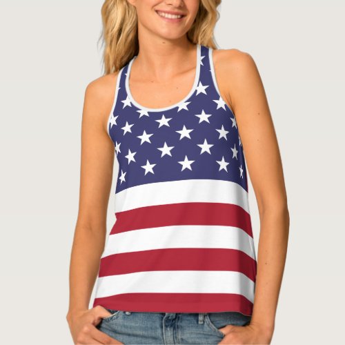 USA Flag Patriotic 4th Of July All_Over Print Tank Top