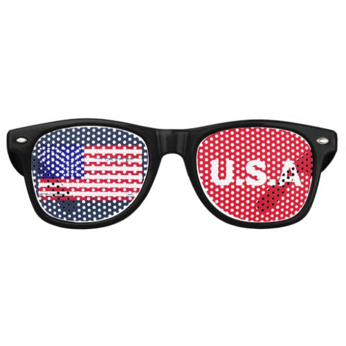 USA Flag Retro Sunglasses