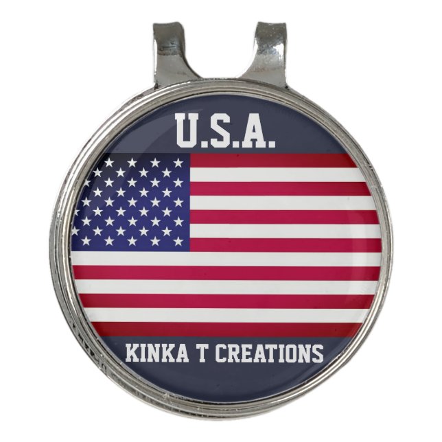 U.S.A. Kinka T Creations Golf Hat Clip (Front)