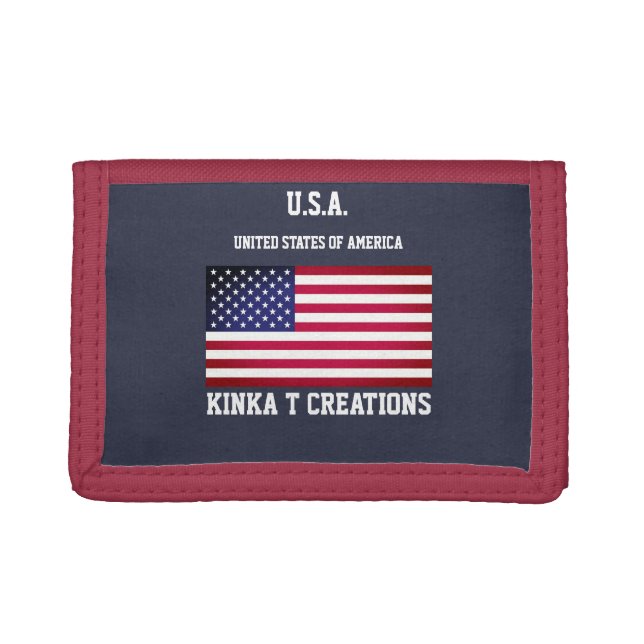 U.S.A. Kinka T Creations Trifold Wallet (Front)