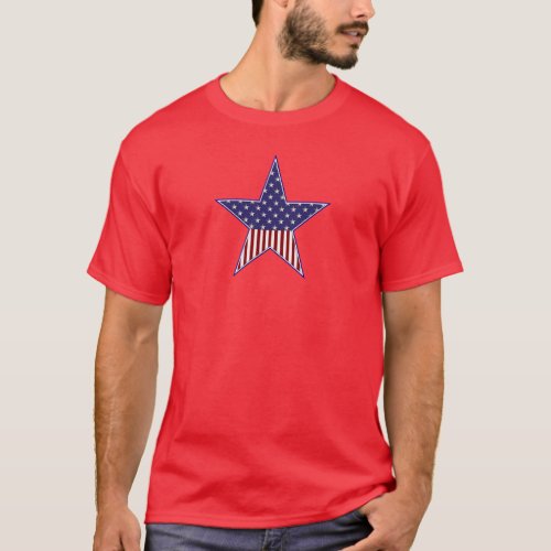 USA Patriotic Flag Design T_Shirt
