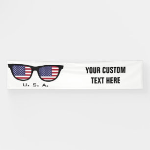 U. S. A. Shades custom text & color banner