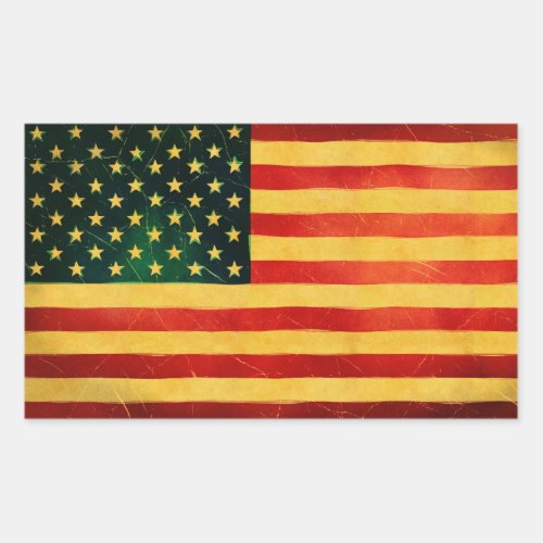 USA Vintage Style Flag Stickers